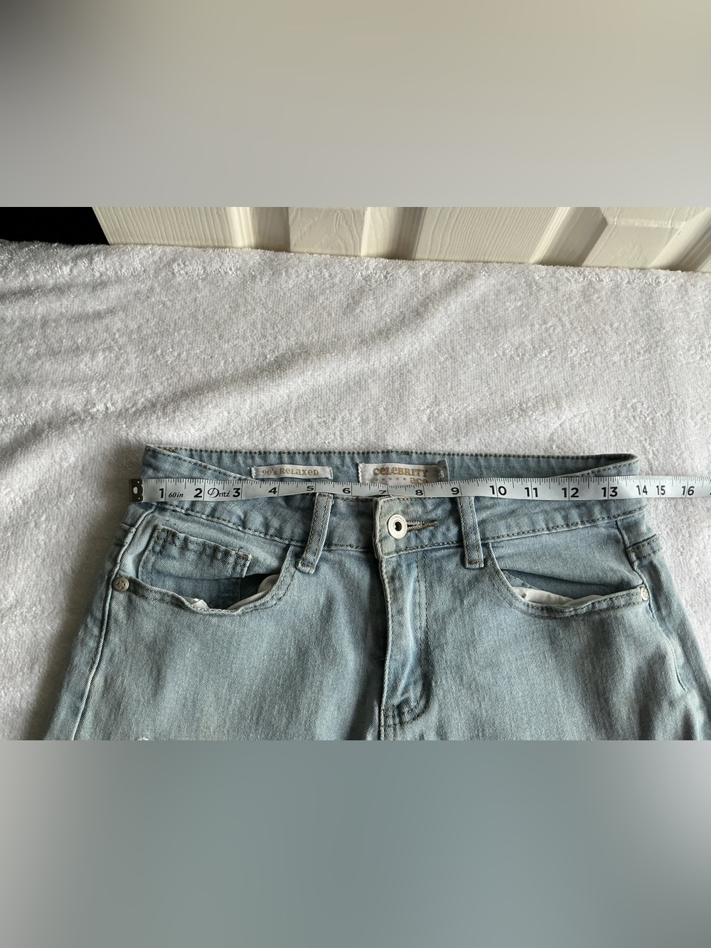 Light Blue Women's Straight-Leg Jeans with Subtle Embroidered Details r - Picture 7 of 14